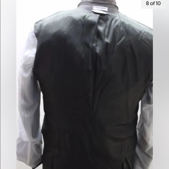 NWOT Jhane Barnes Men Blazer Wool Silk Gray Fitted 36R Lined 2 Buttons Sports - Picture 5 of 12